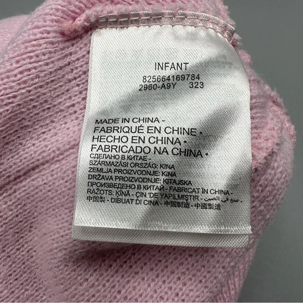 Nike Beanie Hat and Mittens 2 Piece Toddler Baby Set Size 12/24M Pink